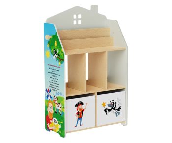 Children's Bookcase with Toy Storage Organiser