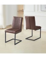 Cullompton Dining Chairs (CHA03) with Leather Effect x 2