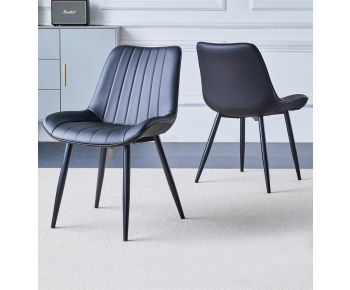 Cullompton Dining Chair (CHA02) in Black Bonded Leather x 2 