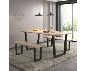 Dudley 180cm Dining Table Set with 2 Bench 