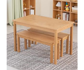 Waverly Oak Dining Table (TAB1200) Set with 2 benches