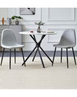 Cullompton Small Round Dining Table (0.9m) with 2 Chairs (CHA502-SGY)