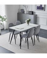 Cullompton Rectangular Dining Table (1.2m) with 4 Chairs (CHA502-SGY)