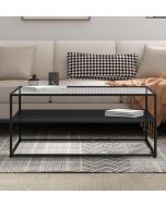 Bewdley Metal Coffee Table with Glass Top