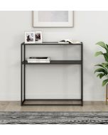 Bewdley Black Display Table with Glass Top