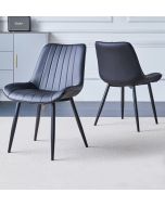 Cullompton Dining Chair (CHA02) in Black Bonded Leather x 2 