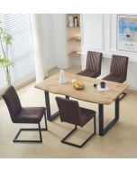 Cullompton Large Dining Table (160cm) with 4 Brown Chairs