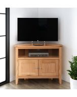 Hereford Oak Small Corner TV Unit