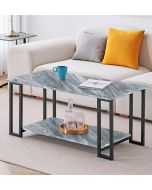 Kempley Rectangular Coffee Table with Black Metal Legs