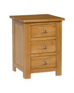 Waverly Oak 3 Drawer Bedside Table 