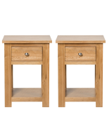 Waverly Oak Lamp Table With Drawer (Pair)
