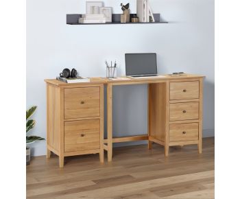 Aston 3 Drawer Desk and Filing Cabinet Set