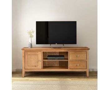 Hereford Oak Large TV Unit