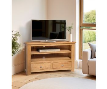 Waverly Oak 2 Drawer Corner TV Unit