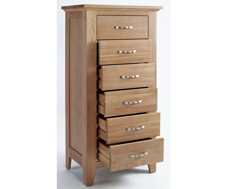 Chest of Drawers, Oak Dresser Drawer, Tall Boy, Hallowood
