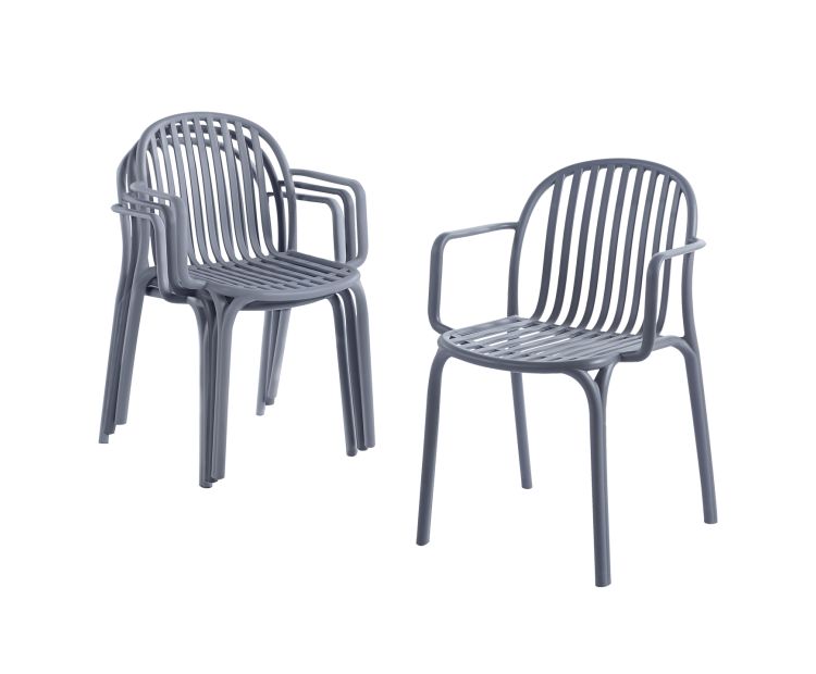 grey plastic chairs outdoor